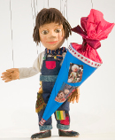 Marionette Paula mit Schultüte